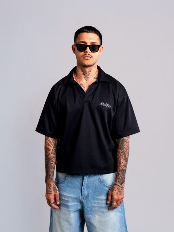 Calm Polo Camisero Negro