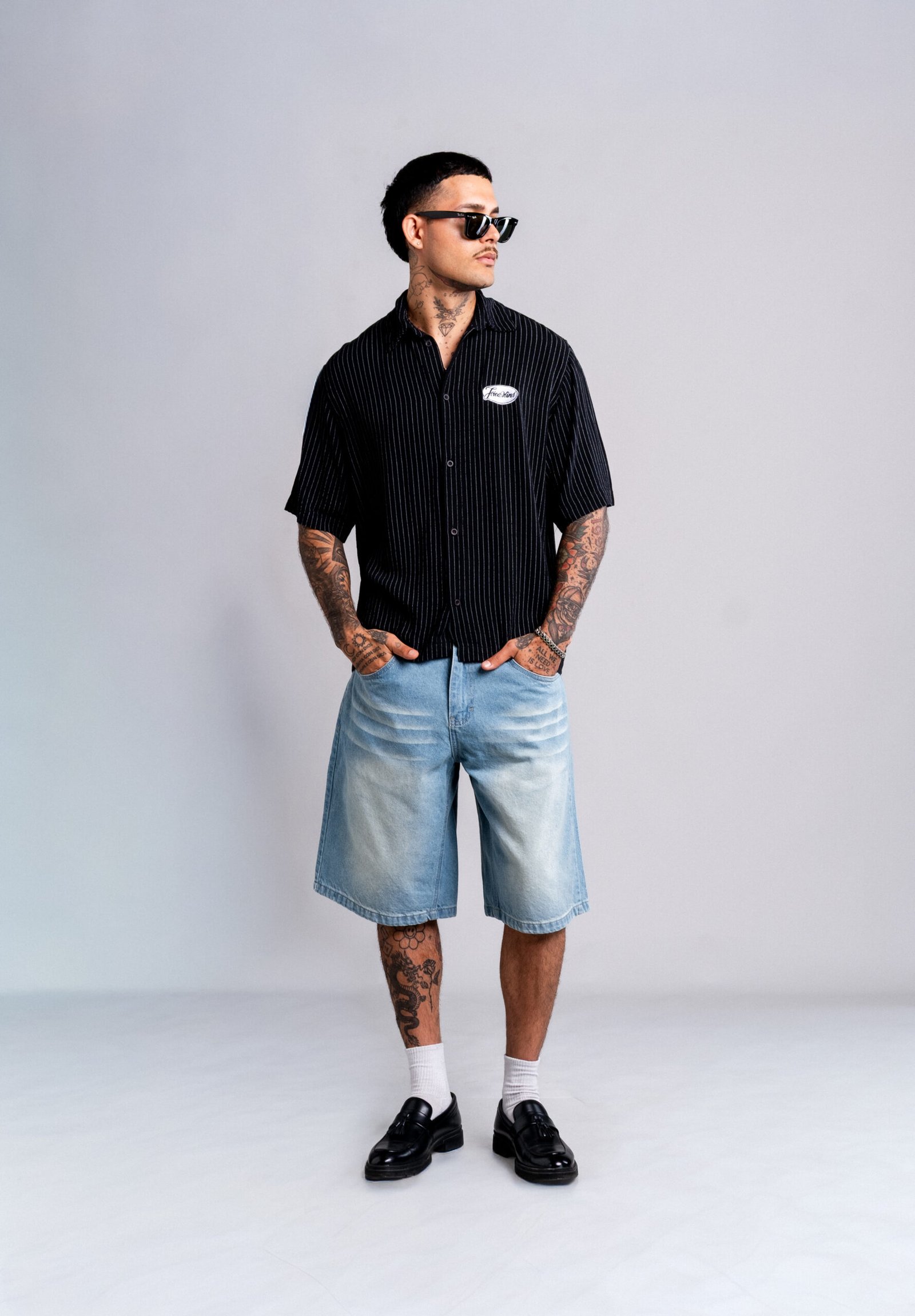 Line Camisa Boxy Negro