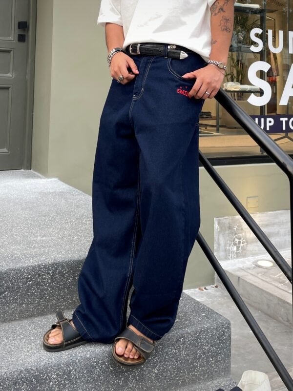 Raw Pantalón Wide Baggy Azul