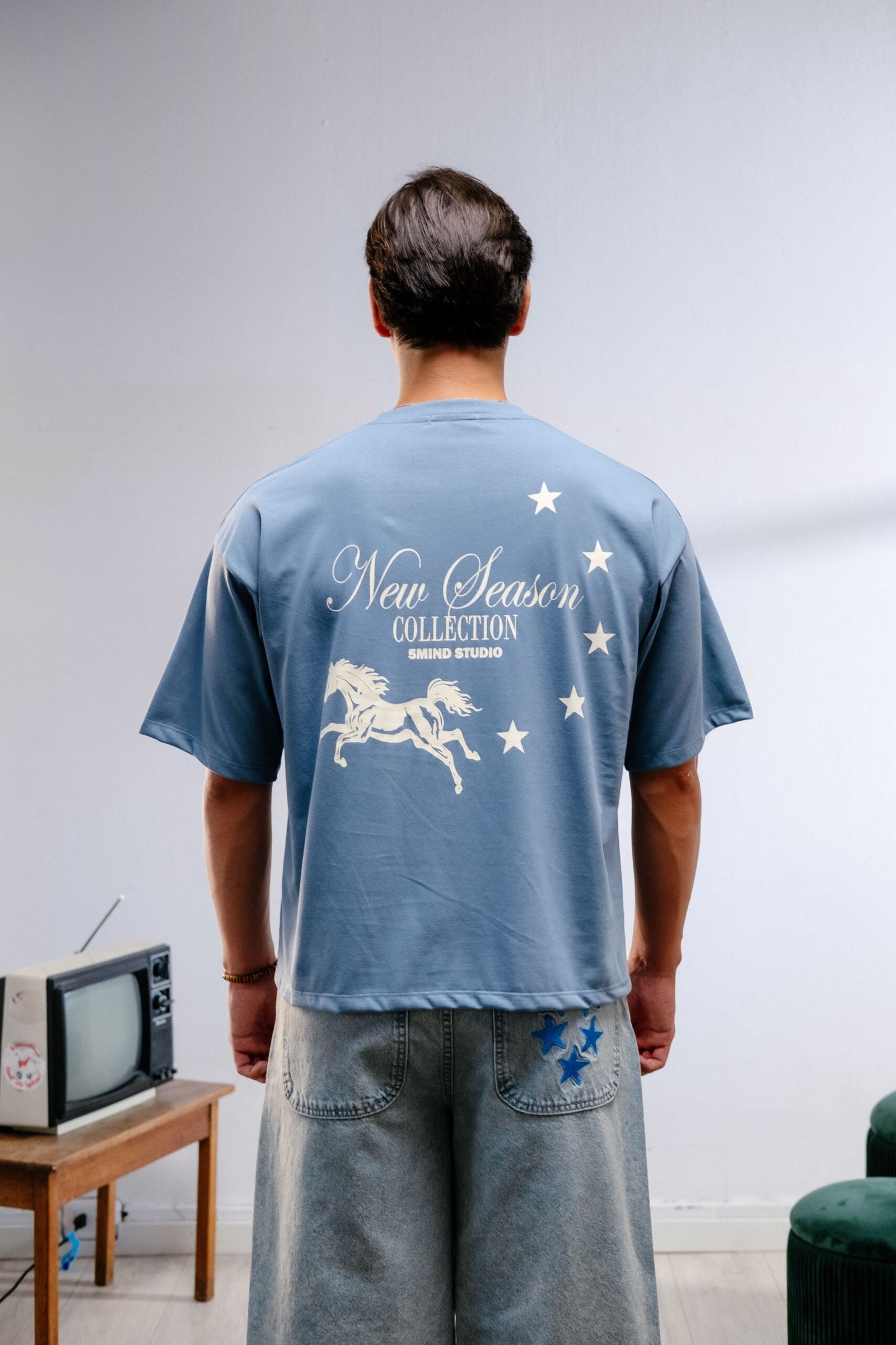 HORSE POLO BOXY DENIM