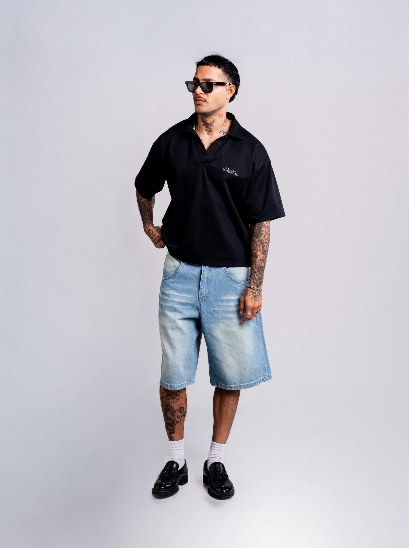 Calm Polo Camisero Negro