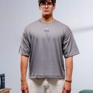 trace polo boxy gris