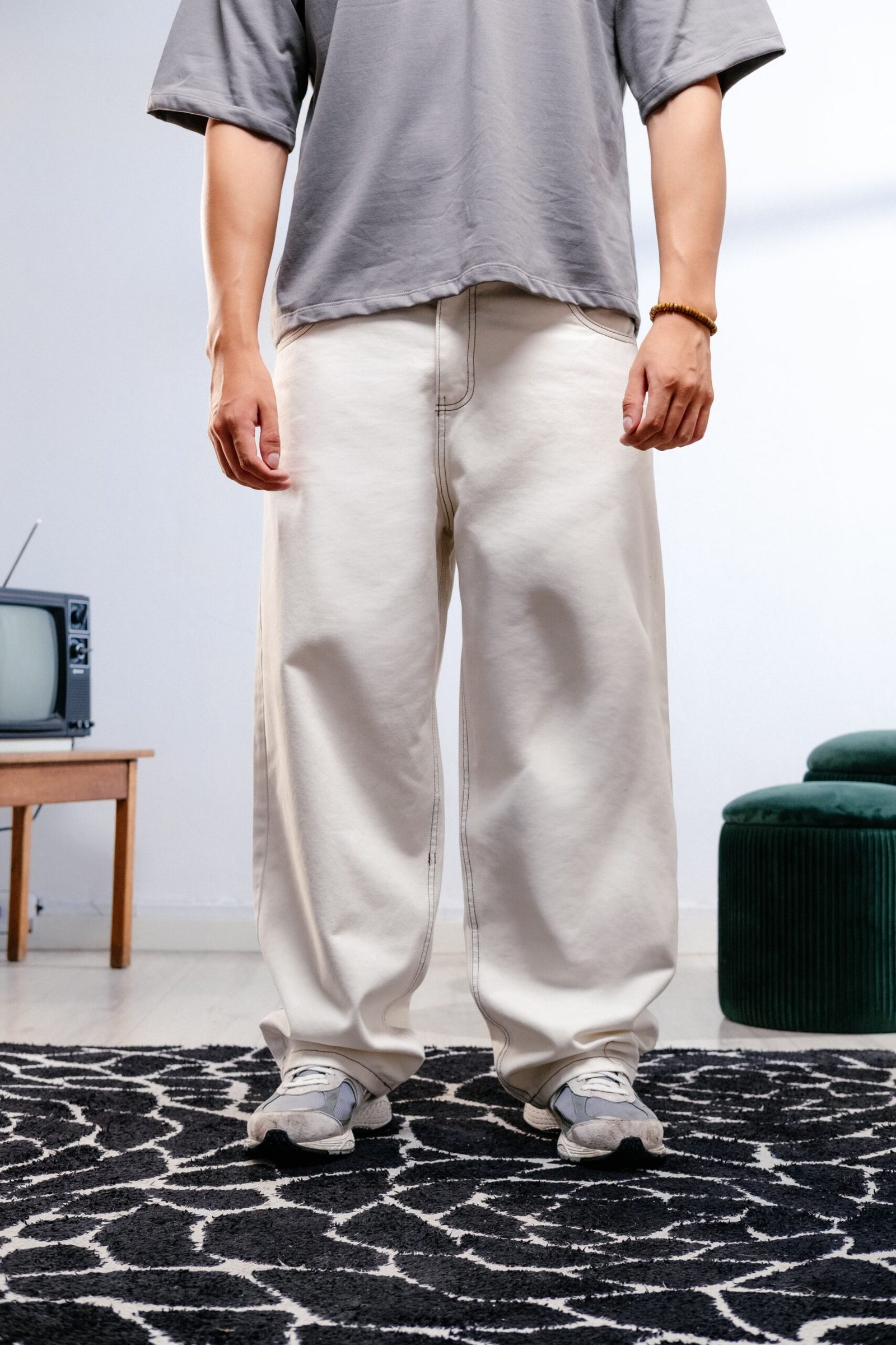 SEASONS PANTALÓN BAGGY PERLA