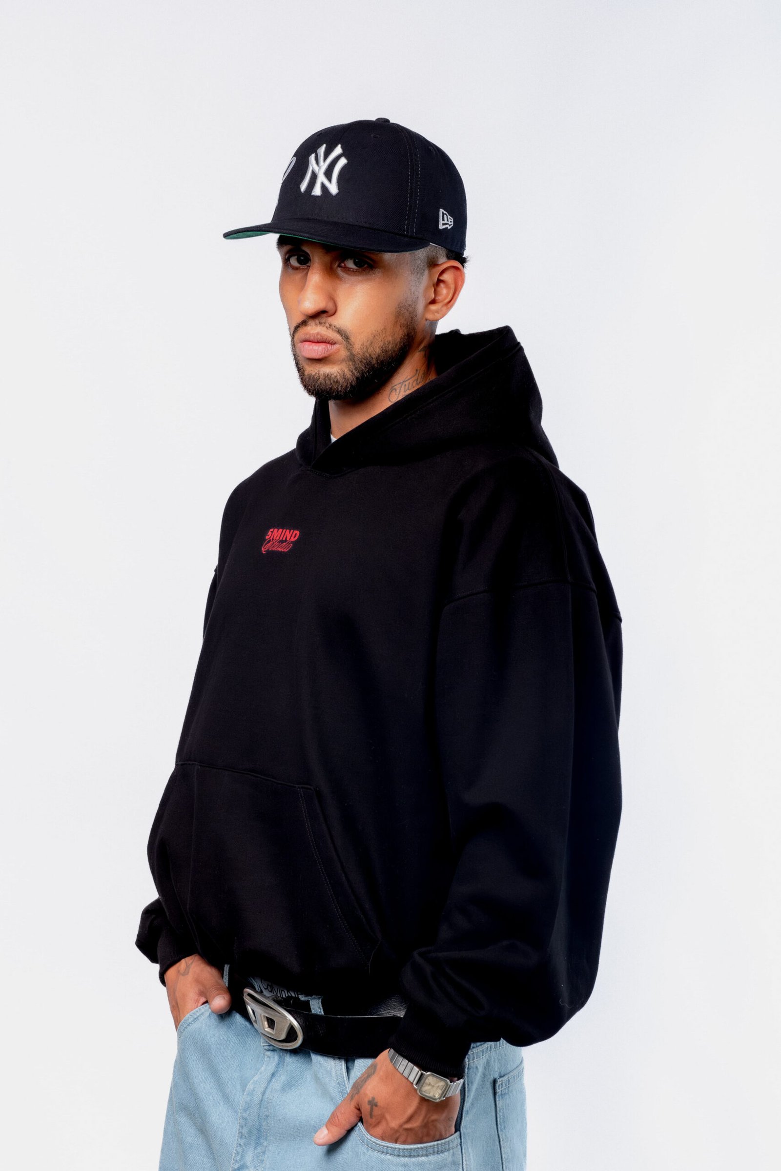 Mind Hoodie Boxy Negro