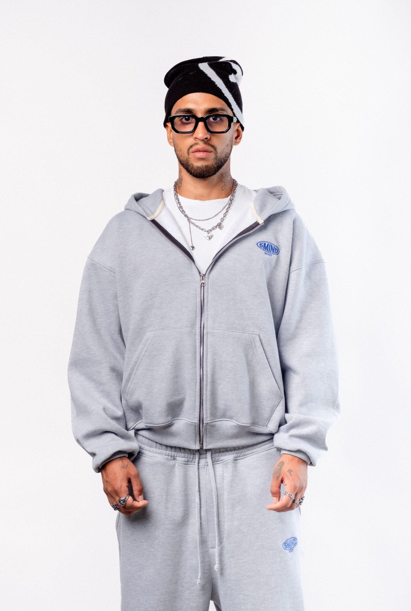 Root Zip Hoodie Gris