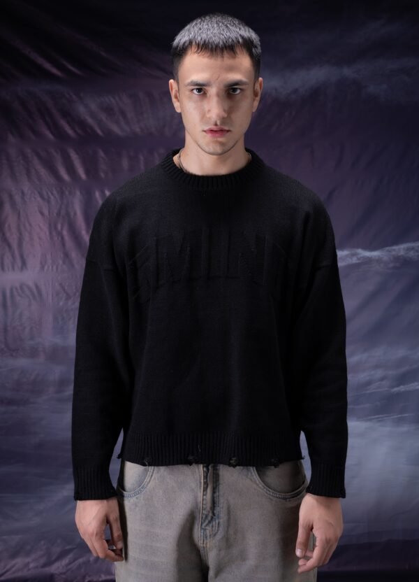Archive Sweater Boxy Negro – vista alternativa