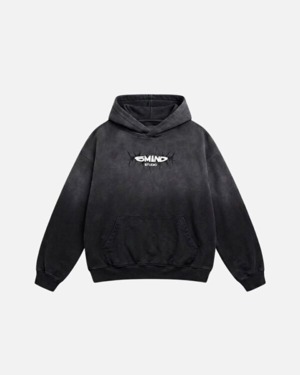 Trace Hoodie Boxy Negro